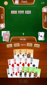 51 HD Kağıt Okey Oyunu screenshot