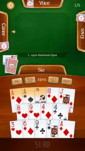 51 HD Kağıt Okey Oyunu screenshot