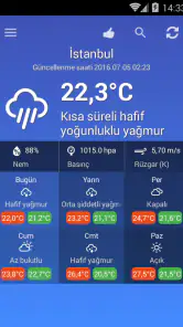 Bedava Türkiye'de hava durumu screenshot