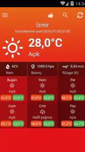 Bedava Türkiye'de hava durumu screenshot