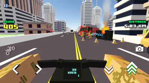 Blocky Moto Racing: motosiklet 2
