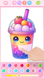 Boba Tea Coloring Games Kids 1
