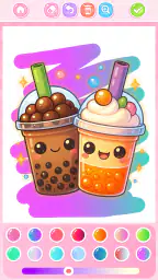 Boba Tea Coloring Games Kids 2