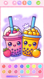 Boba Tea Coloring Games Kids 4
