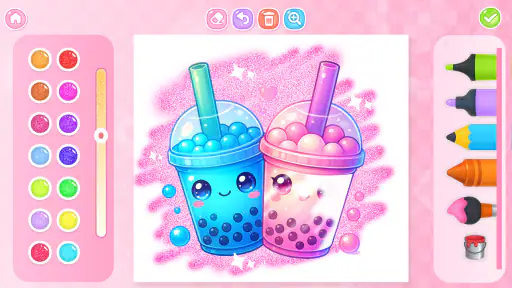 Boba Tea Coloring Games Kids 5