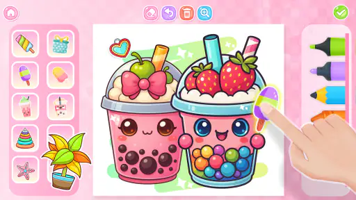 Boba Tea Coloring Games Kids 7