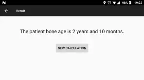 Bone age screenshot
