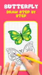 Butterfly Draw Step by Step 2