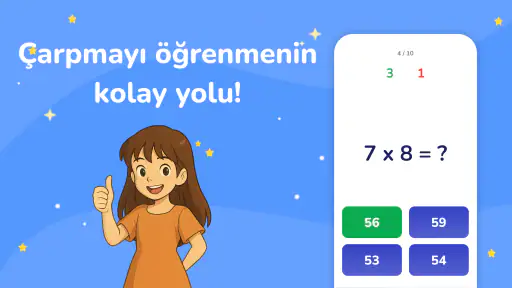 Çarpım tablosu Matematik oyunu 7