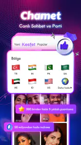 Chamet - Canlı Sohbet ve Parti screenshot