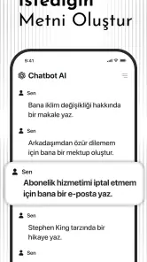Chatbot AI: Türkçe Yapay Zeka screenshot