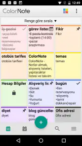 ColorNote Notlar Notepad Not screenshot