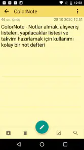 ColorNote Notlar Notepad Not screenshot