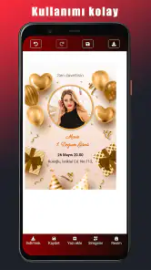 Davetiye Oluşturucu ve Tasarım screenshot