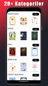 Davetiye Oluşturucu ve Tasarım screenshot
