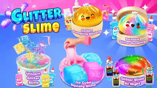 Dumpling Squishy Glitter Slime 1