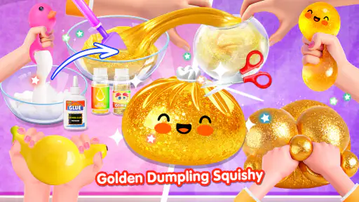 Dumpling Squishy Glitter Slime 2
