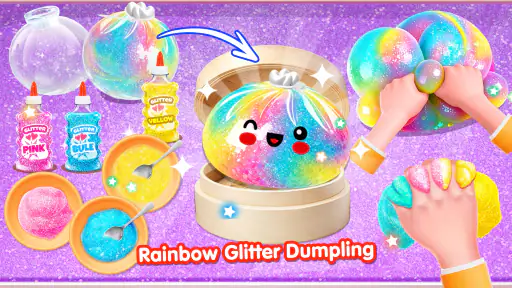 Dumpling Squishy Glitter Slime 3