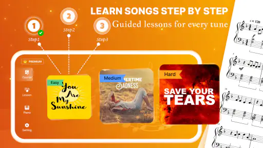 Easy Piano: Learn Key & Notes 1