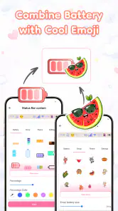 Emoji Battery: Cute Status Bar screenshot