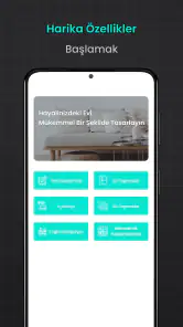 Ev tasarımı kat planı 2D screenshot