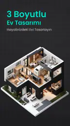 Ev tasarımı kat planı 2D 8