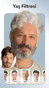 FacePic Yüz Editörü, Saç, Yaş screenshot
