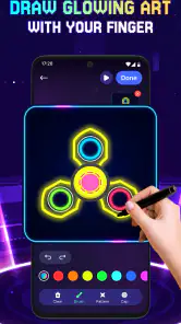 Finger Spinner: Glow Art Magic screenshot