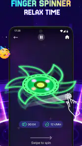 Finger Spinner: Glow Art Magic screenshot