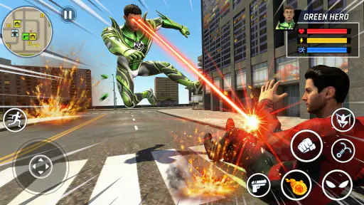 Flying Rope Hero: City Fighter 3