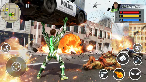 Flying Rope Hero: City Fighter 5