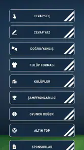 Futbolcu Sınavını Tahmin Et screenshot