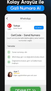 GetCode: Sanal Numara SMS Onay screenshot