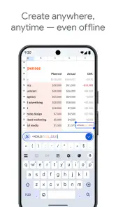 Google E-Tablolar screenshot