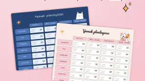 Haftalık menü, Yemek planlama screenshot