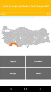 Harita Oyunu Türkiye: Şehirler screenshot