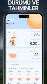 Hava Durumu: UV•Rüzgar•Widget screenshot