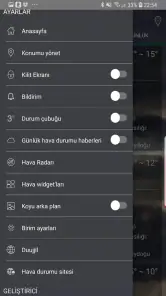 Hava tahmini uygulaması screenshot