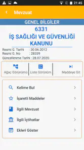 İSG Mevzuatı screenshot