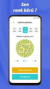 Ishihara Renk Körlüğü Testi screenshot