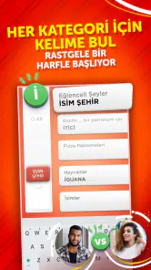 İsim Şehir - Kategori Oyunu screenshot