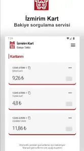 İzmirim Kart Bakiye Sorgulama screenshot