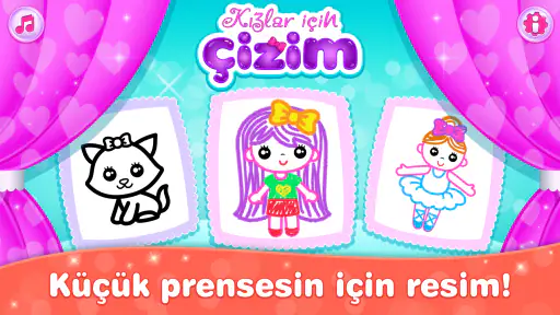 Kız oyunlar çocuk boyama oyunu 1