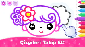Kız oyunlar çocuk boyama oyunu screenshot