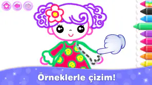 Kız oyunlar çocuk boyama oyunu screenshot