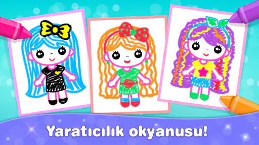 Kız oyunlar çocuk boyama oyunu 5