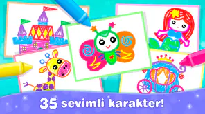 Kız oyunlar çocuk boyama oyunu screenshot