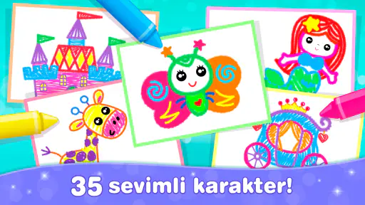 Kız oyunlar çocuk boyama oyunu 7