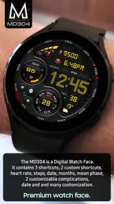MD304 Digital watch face screenshot