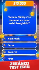 Milyoner - Türkçe Test Oyunu screenshot